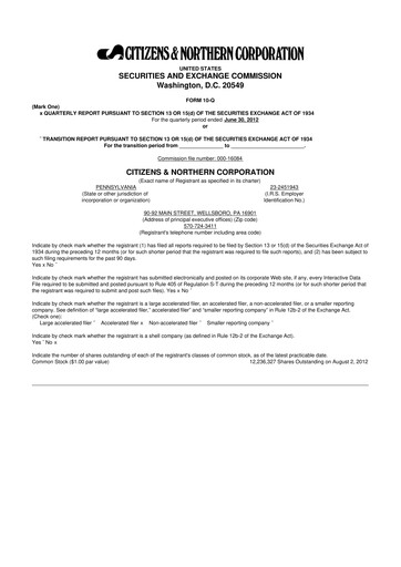 Miniature Citizens & Northern Corp 10-Q Rapport trimestriel 2012 