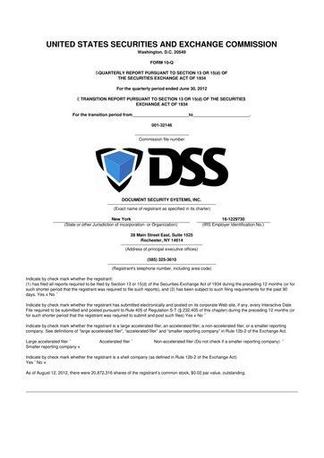 Vorschaubild DSS, Inc. (Document Security Systems) 10-Q Quartalsbericht 2012 