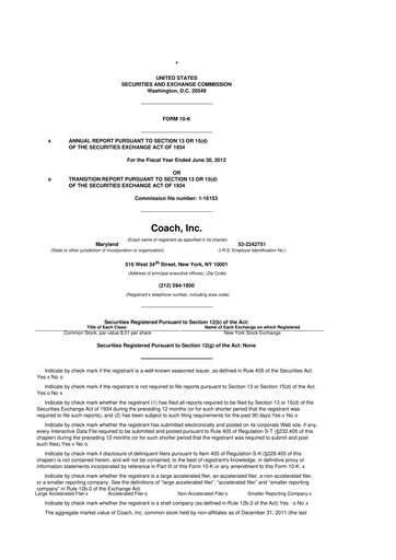 Thumbnail Tapestry 10-K Annual Report 