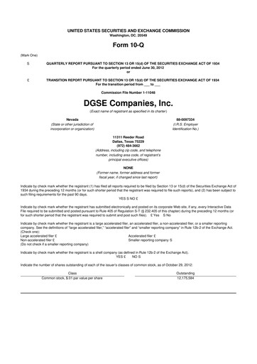 Vorschaubild Envela Corporation 10-Q Quartalsbericht 2012 