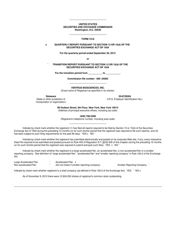 Thumbnail Assembly Biosciences 10-Q Quarterly Report FY2012 