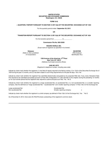 Thumbnail Prairie Operating 10-Q Quarterly Report FY 