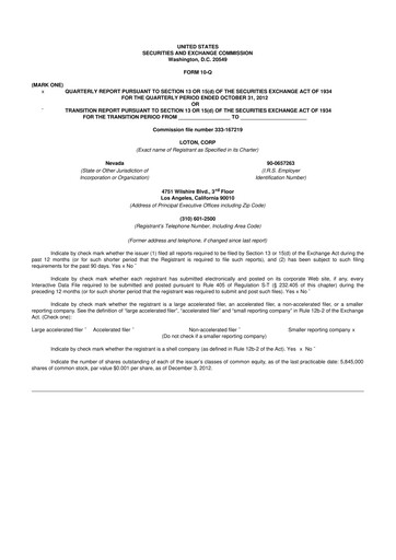 Vorschaubild LiveOne 10-Q Quartalsbericht  