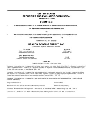 Thumbnail Beacon Roofing Supply 10-Q Quarterly Report FY2013 