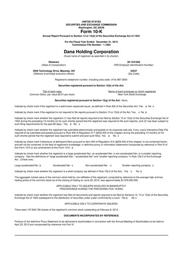 Thumbnail Dana Incorporated 10-K Annual Report 