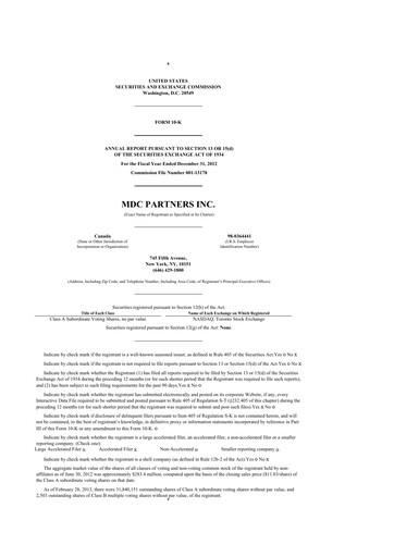 Thumbnail Stagwell 10-K Annual Report 2012