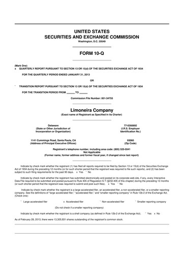 Thumbnail Limoneira
 10-Q Quarterly Report FY 