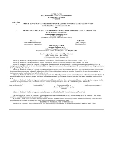 Thumbnail Globalstar
 10-K Annual Report 2012