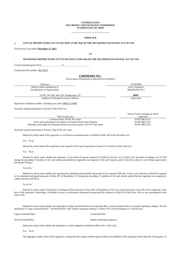 Thumbnail CorMedix 10-K Annual Report 2012