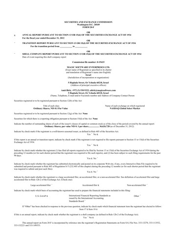 Thumbnail Magic Software 20-F Annual Report 