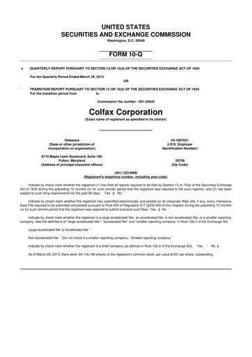 Thumbnail Enovis 10-Q Quarterly Report FY2013 