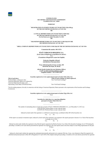 Thumbnail Itaú Unibanco
 20-F Annual Report 