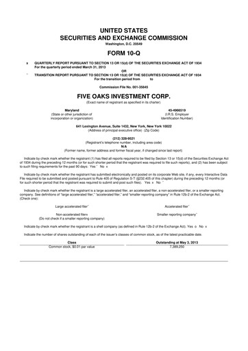 Vorschaubild Lument Finance Trust 10-Q Quartalsbericht  