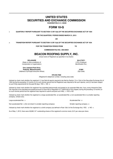 Thumbnail Beacon Roofing Supply 10-Q Quarterly Report FY2013 