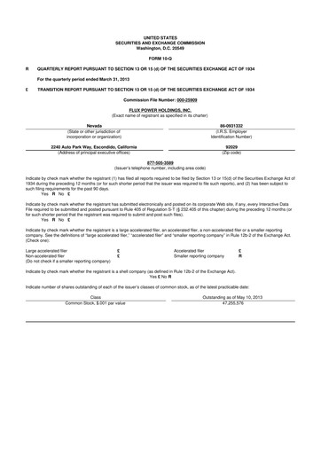 Thumbnail Flux Power 10-Q Quarterly Report FY2013 