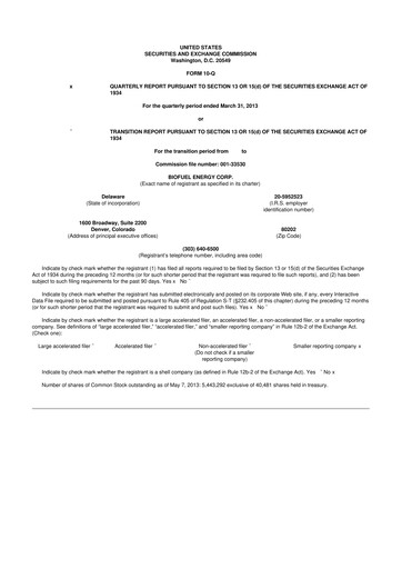 Miniature Green Brick Partners
 10-Q Rapport trimestriel 2013 