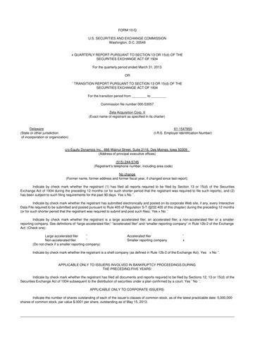 Miniature Aadi Bioscience 10-Q Rapport trimestriel 2013 
