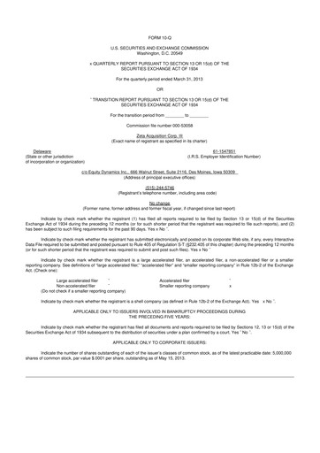 Miniature Kura Oncology
 10-Q Rapport trimestriel 2013 