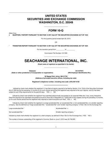 Thumbnail SeaChange International 10-Q Quarterly Report FY2014 