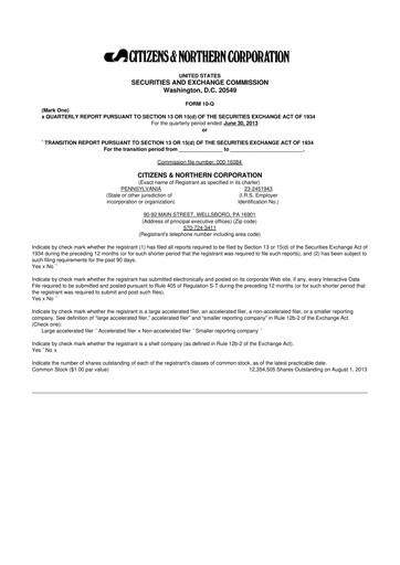 Miniature Citizens & Northern Corp 10-Q Rapport trimestriel 2013 