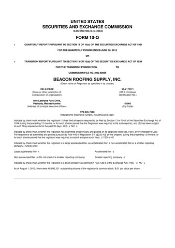 Thumbnail Beacon Roofing Supply 10-Q Quarterly Report FY2013 