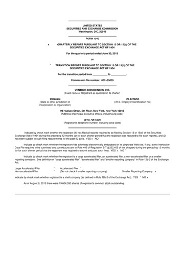 Thumbnail Assembly Biosciences 10-Q Quarterly Report FY2013 