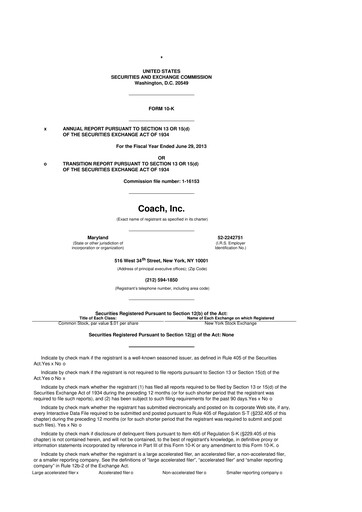 Thumbnail Tapestry 10-K Annual Report 