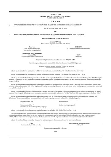 Thumbnail InspireMD 10-K Annual Report 2013