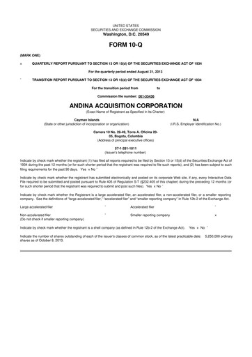 Thumbnail Tecnoglass 10-Q Quarterly Report FY2014 