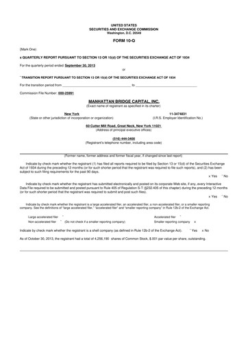 Thumbnail Manhattan Bridge Capital
 10-Q Quarterly Report FY 