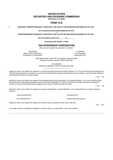 Thumbnail The InterGroup Corporation 10-Q Quarterly Report FY2014 