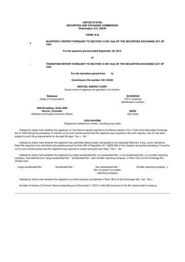Miniature Green Brick Partners
 10-Q Rapport trimestriel 2013 