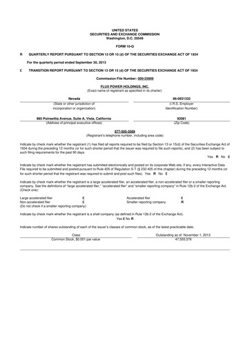 Thumbnail Flux Power 10-Q Quarterly Report FY2014 