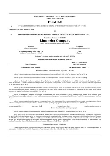 Thumbnail Limoneira
 10-K Annual Report 2013