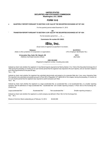 Thumbnail iBio 10-Q Quarterly Report FY 