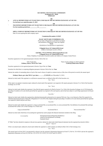 Thumbnail Magic Software 20-F Annual Report 2013