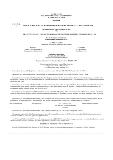 Thumbnail Globalstar
 10-K Annual Report 2013