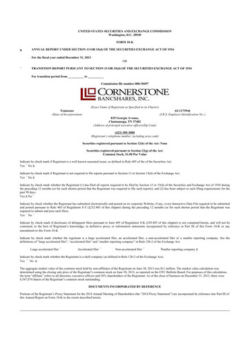 Thumbnail SmartFinancial (SmartBank) 10-K Annual Report 2013