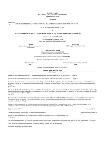 Vorschaubild Cytosorbents 10-K Jahresbericht 2013