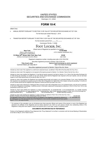 Thumbnail Foot Locker
 10-K Annual Report 2013