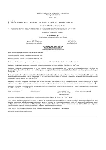 Thumbnail Atlas Lithium 10-K Annual Report 2013