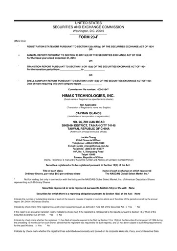 Miniature Himax Technologies 20-F Rapport annuel 2013