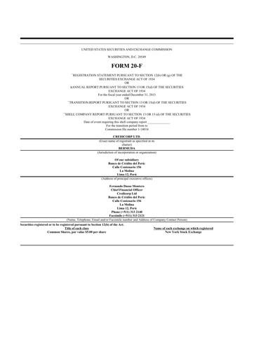 Thumbnail Credicorp 20-F Annual Report 