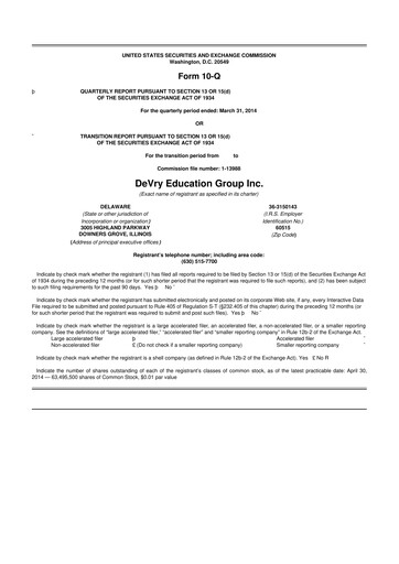 Miniature Adtalem Global Education
 10-Q Rapport trimestriel  