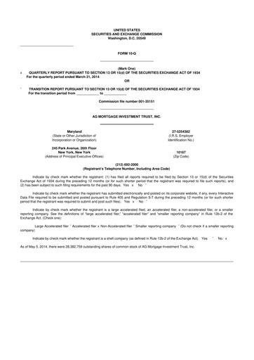 Thumbnail TPG Mortgage Investment Trust 10-Q Quarterly Report FY 
