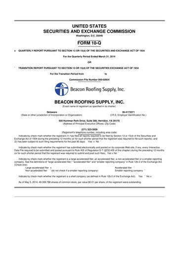 Thumbnail Beacon Roofing Supply 10-Q Quarterly Report FY2014 