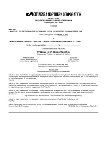 Miniature Citizens & Northern Corp 10-Q Rapport trimestriel 2014 