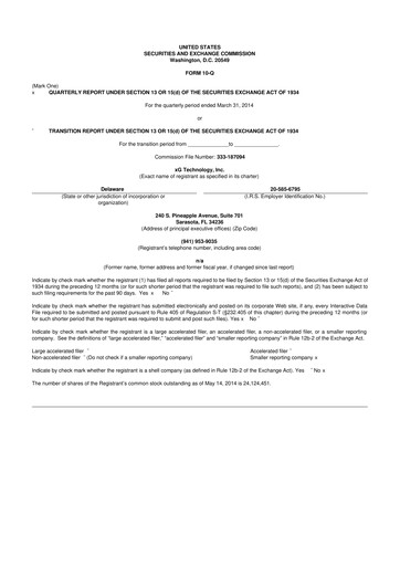 Vorschaubild Vislink Technologies
 10-Q Quartalsbericht 2014 
