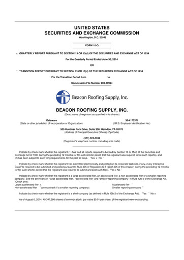 Thumbnail Beacon Roofing Supply 10-Q Quarterly Report FY2014 
