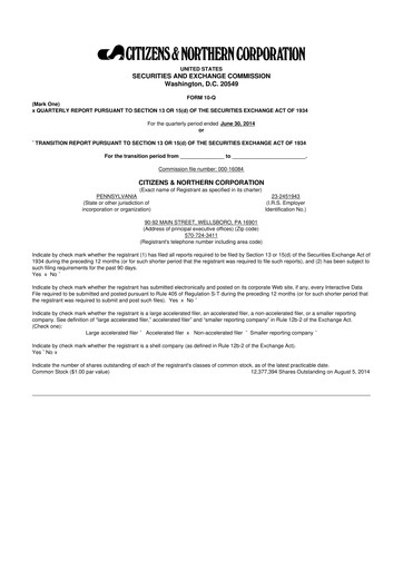 Miniature Citizens & Northern Corp 10-Q Rapport trimestriel 2014 